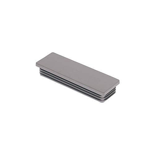 Camas 10 Endkappe Stopfen 120x40mm Vierkantrohr Kunststoffkappe Lamellenstopfen (Fenstergrau (RAL 7040)) von Srm-Design
