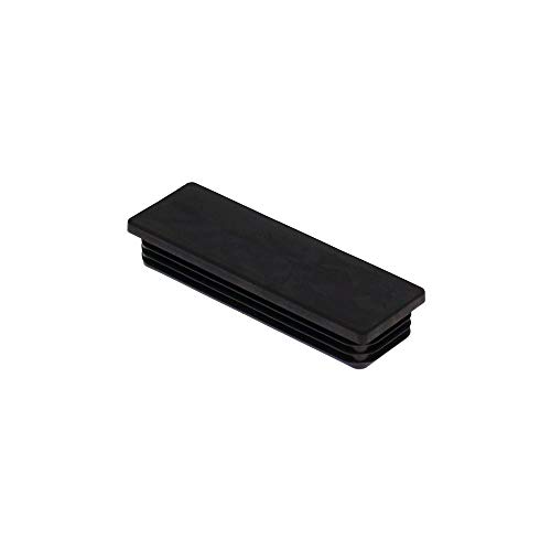 Camas 10 Endkappe Stopfen 120x40mm Vierkantrohr Kunststoffkappe Lamellenstopfen (Schwarz (RAL 9005)) von Camas