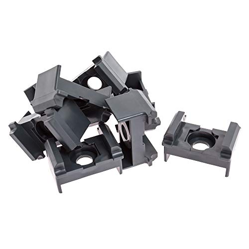 Camas 10x Auflagebock für Doppelstabmattenzaun 46mm x 25mm (Anthrazit (RAL 7016)) von Srm-Design