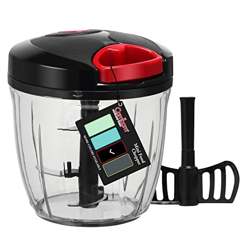 Manueller Lebensmittelzerkleinererer, Gemüseschneider, Zerkleinererer, Handschnur, Gemüsezerkleinerer, Zwiebelschneider für Gemüse, Obst, Nüsse, BPA-frei, lebensmittelechtes Material (schwarzrot) Manueller Lebensmittelzerkleinererer, Gemüseschneider, Zerkleinererer, Handschnur, Gemüsezerkleinerer, Zwiebelschneider für Gemüse, Obst, Nüsse, BPA-frei, lebensmittelechtes Material (schwarzrot) von Cambom