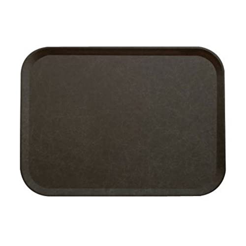 Cambro 1418CT-110 Fiberglas Camtread Rechteckiges Bar-Tablett, Schwarz von Cambro