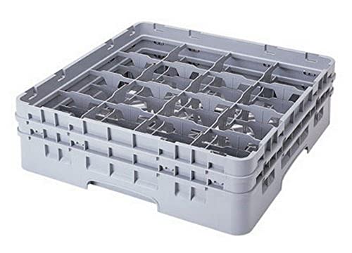 Cambro 16S318 Camracks Polypropylen Körbe für Stiel und Bechergläser mit 16 Fächern, 1/1 Grösse, Braun, 11.11cm Durchmesser, 9.2cm Maximale Höhe, 5 Stück von Cambro