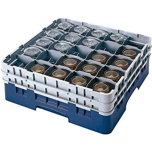 Cambro 20S318 Camracks Polypropylen Körbe für Stiel und Bechergläser mit 20 Fächern, 1/1 Grösse, Marineblau, 9.84cm Durchmesser, 9.2cm Maximale Höhe, 5 Stück von Cambro