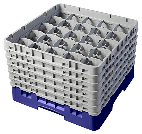 Cambro 25S1114 Camracks Polypropylen Körbe für Stiel und Bechergläser mit 25 Fächern, 1/1 Grösse, Marineblau, 8.7cm Durchmesser, 29.8cm Maximale Höhe, 2 Stück von Cambro