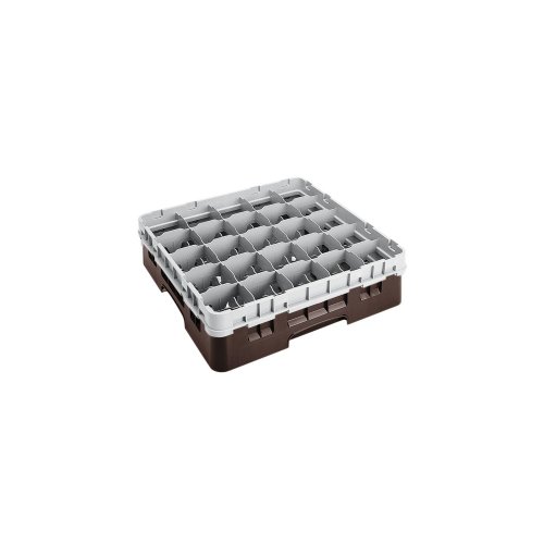 Cambro 25S418 Camracks Polypropylen Körbe für Stiel und Bechergläser mit 25 Fächern, 1/1 Grösse, Braun, 8.7cm Durchmesser, 11.4cm Maximale Höhe, 5 Stück von Cambro