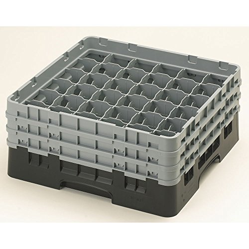 Cambro 36S638 Camracks Polypropylen Rack für 7.3cm Durchmesser Stiel und Bechergläser, Rot, 1/1 Grösse, 36 Fächer, 17.4cm Höhe, 3 Stück von Cambro