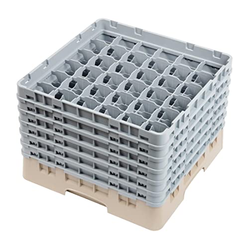 Cambro Camrack 36 Comp Glasregal mit 6 Verlängerungen, Beige, 2 Stück von Cambro