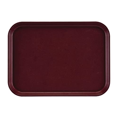 Cambro DS518 Epictread Rechteckiges Rutschfestes Fiberglastablett, Bordeaux, 41.5cm x 30.5cm von Cambro