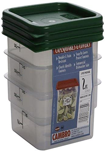 Cambro Frischhaltedosen-Set, quadratisch 2 Quart farblos von Cambro