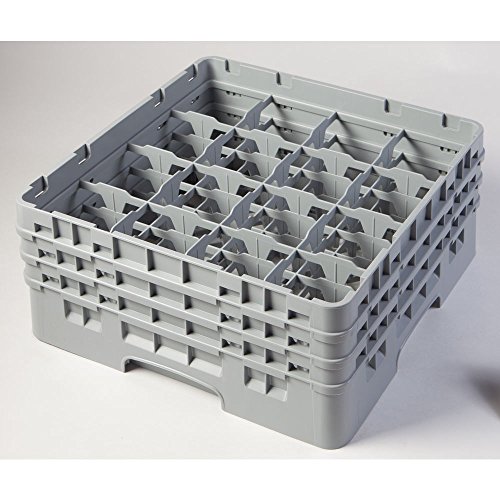 Voetglazenkorf m/3 opzetstukken 500x500 H 225mm max 174mm 16 comp. Cambro 16S638-151 Soft Gray von Cambro