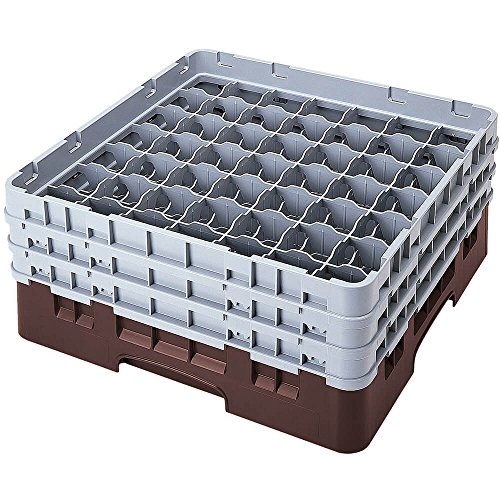 Voetglazenkorf m/3 opzetstukken 500x500 H 225mm max 174mm 49 comp. Cambro 49S638-167 Brown von Cambro