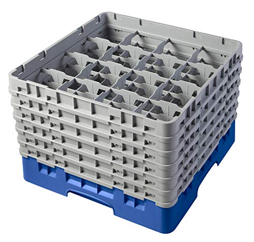 Voetglazenkorf m/6 opzetstukken 500x500 H 349mm max 298mm 16 comp. Cambro 16S1114-168 Blue von Cambro