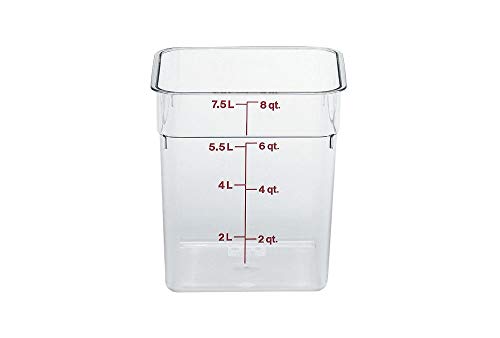 Voorraadbus z/d vierkant 7.60 Ltr Cambro 8SFSCW-135 Clear von Cambro