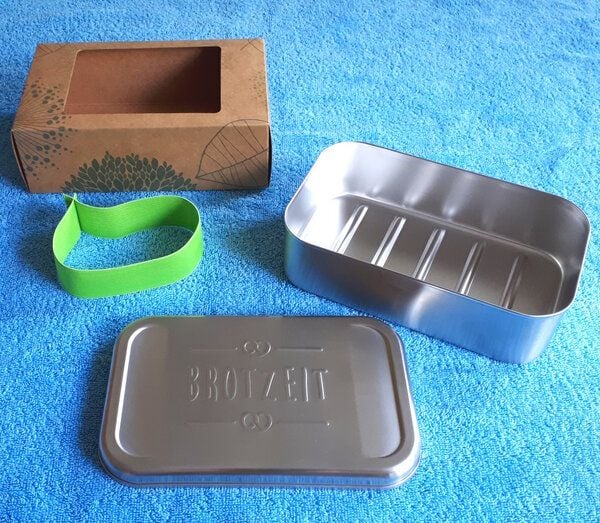 Cameleon Pack XL Edelstahl Lunchbox mit Prägung "BROTZEIT" von Cameleon Pack
