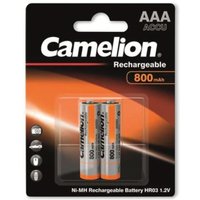 CAMELION NiMH-Micro-Akku 800 mAh, 2 Stück CAMELION NiMH-Micro-Akku 800 mAh, 2 Stück von Camelion