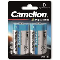 Camelion - Mono-Batterie, Digi-Alkaline, LR20, 2 Stück von Camelion