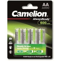 NiMH-Mignon-Akku AlwaysReady, 600 mAh, 4 Stück - Camelion von Camelion