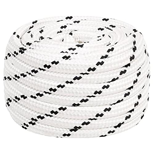 Camerina Arbeitsseil Weiß 18 mm 50 m Polyester Kletterseil Absturzsicherung Sicherungsseil von Camerina