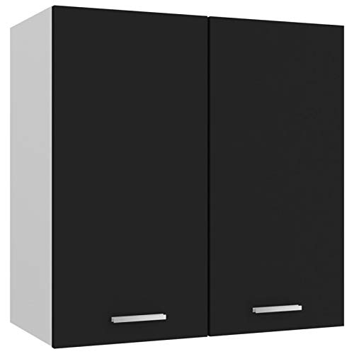 Camerina Hängeschrank Schwarz 60x31x60 cm Wandschrank HäNgend HäNgeschrank Schlafzimmer Wandschrank KüChenhäNgeschrank Holzwerkstoff von Camerina