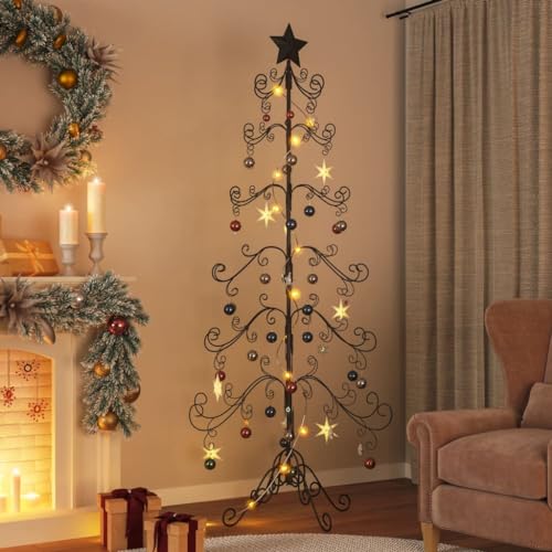 Camerina Metall-Weihnachtsbaum für Dekorationen Schwarz 215 cm KüNstlicher Weihnachtsbaum Schmal Camerina Metall-Weihnachtsbaum für Dekorationen Schwarz 215 cm KüNstlicher Weihnachtsbaum Schmal von Camerina