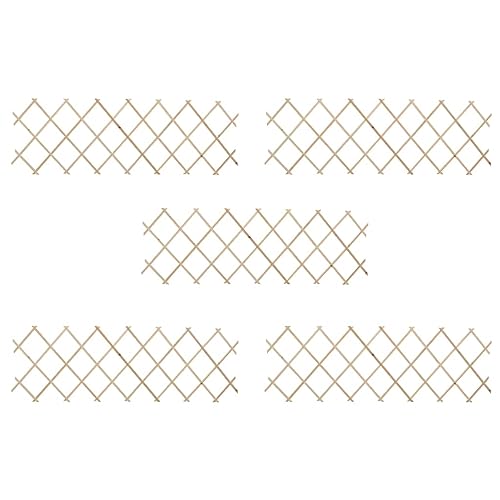 Camerina Scherenzaun 5 STK. Tannenholz 180x60 cm Scherengitter Ausziehbar Ausziehbarer Zaun Garten Scherengitter Ausziehbar Outdoor von Camerina