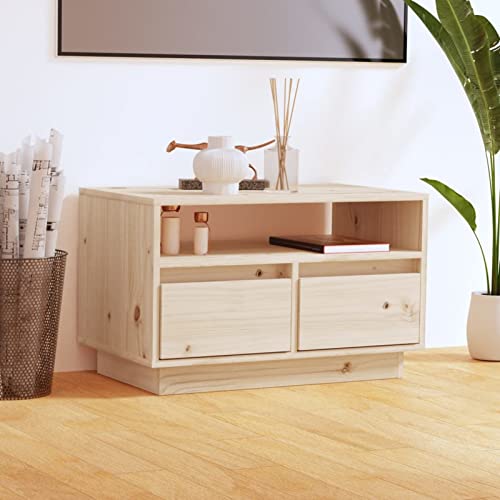 Camerina TV-Schrank 60x35x37 cm TV Sideboard Lowboard Holz Wohnzimmer Schrank Schrank Vintage Fernsehschrank TV Kommode Massivholz Kiefer von Camerina