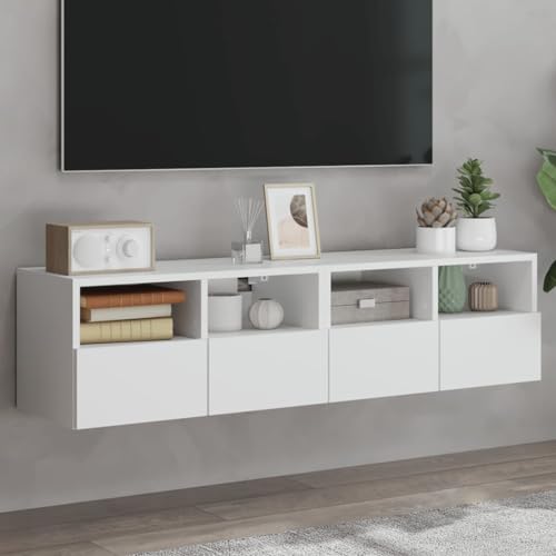 Camerina TV-Wandschränke 2 STK. TV Board HäNgend TV Unterschrank Wohnwand HäNgend TV Sideboard Wohnzimmer WohnwäNde Weiß 60x30x30 cm Holzwerkstoff Camerina TV-Wandschränke 2 STK. TV Board HäNgend TV Unterschrank Wohnwand HäNgend TV Sideboard Wohnzimmer WohnwäNde Weiß 60x30x30 cm Holzwerkstoff von Camerina