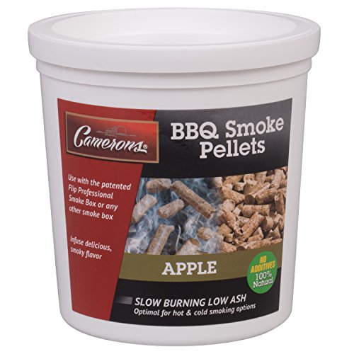 Camerons Räucherholz-Pellets (Apfel, 1 Pin), ofengetrocknete Grill-Pellets, 100 % natürliche Grill-Räucherchips, für Pellot-Smoker und Pellet-Grills, einfache Verbrennung, rauchigen Geschmack von Camerons