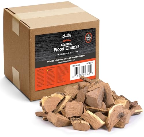 Smoking Wood Chunks (Mesquite)- Kiln Dried BBQ Large Cut Chips- All Natural Barbecue Smoker Chunks- 10 Pound Bag von Camerons