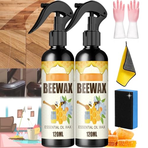 Camic Natural Micro-Molecularized Beeswax Spray, Beeswax Spray Cleaner, Beeswax Spray Furniture Polish and Cleaner, Furniture Polish Spray, Molecularized Beeswax Spray for Wood (2PCS) von Camic