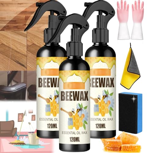 Camic Natural Micro-Molecularized Beeswax Spray, Beeswax Spray Cleaner, Beeswax Spray Furniture Polish and Cleaner, Furniture Polish Spray, Molecularized Beeswax Spray for Wood (3PCS) von Camic