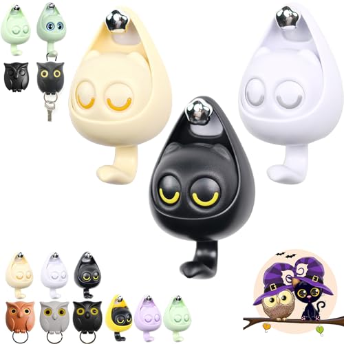 Camic Night Owl Key Holder, Night Owl Magnetic Wall Key, Cute Owl Key Holder, Creative Automatic Open Close Eyes Owl Keychain Holder, Key Hanger Storage Hook Hanging Key (3PCS B) von Camic