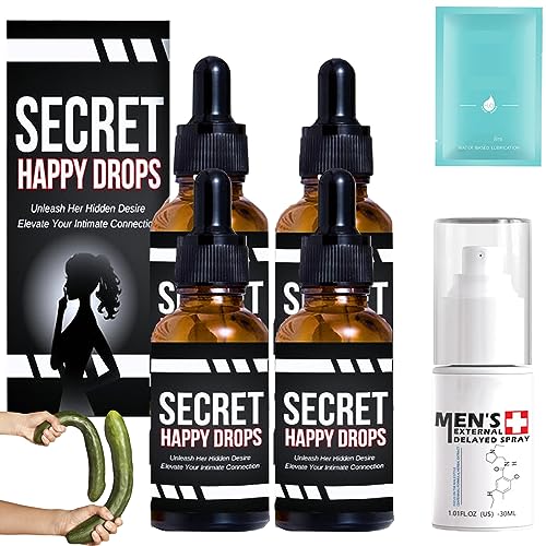 Camic Secret Happy Drops, PleasurePeak Oral Drops, Oral Drops, Enhancing Sensitivity and Pleasure, Boost Energy Levels, Promoting Relaxation, Promoting Improved Blood Flow (4PCS) von Camic
