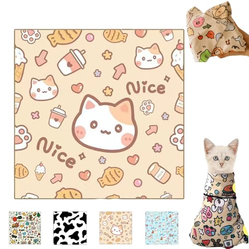 Cat Wrap for Cutting Nails, Velcro Fabric Wrap for Cats, Cat Restraints for Grooming, Cat Control Mat, Multifunctional Pet Tool Cat Grooming Wrap, Self-Adherent, Anti-Bite, Anti-Scratch (A, 55 * 55cm) Cat Wrap for Cutting Nails, Velcro Fabric Wrap for Cats, Cat Restraints for Grooming, Cat Control Mat, Multifunctional Pet Tool Cat Grooming Wrap, Self-Adherent, Anti-Bite, Anti-Scratch (A, 55 * 55cm) von Camic
