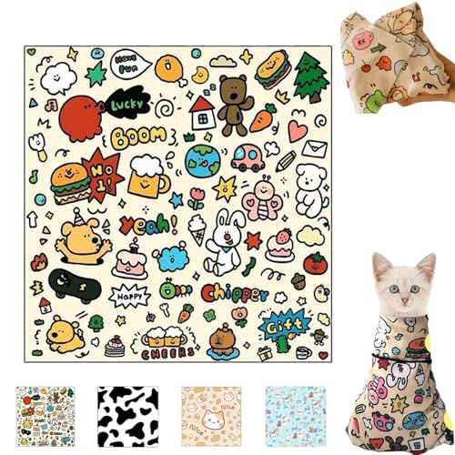Cat Wrap for Cutting Nails, Velcro Fabric Wrap for Cats, Cat Restraints for Grooming, Cat Control Mat, Multifunctional Pet Tool Cat Grooming Wrap, Self-Adherent, Anti-Bite, Anti-Scratch (C, 55 * 55cm) Cat Wrap for Cutting Nails, Velcro Fabric Wrap for Cats, Cat Restraints for Grooming, Cat Control Mat, Multifunctional Pet Tool Cat Grooming Wrap, Self-Adherent, Anti-Bite, Anti-Scratch (C, 55 * 55cm) von Camic