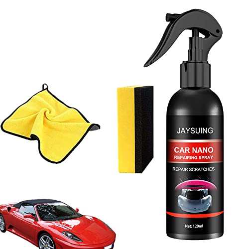 Jaysuing Nano-Kratzerentfernungsspray FüR Autos,Nano Auto Kratzerentfernungsspray,Nano Sparkle Tuch Auto Kratzer,3 In 1 Coating Scratch Repair Spray (1 Stück, 120g) von Camic