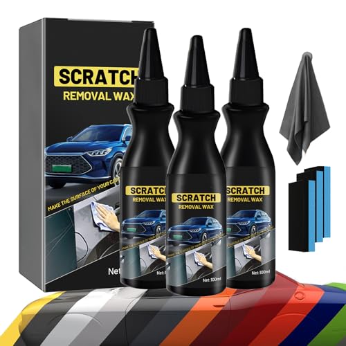 Kratzer Entferner Auto, Autolack Reparatur Polieren Paste, Quick Car Scratch Remover, Auto Kratzer Reparaturpaste, Autowachs für Verschiedene Autolacke (3 Pcs) von Camic