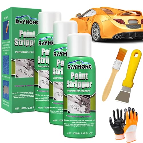 Rayhong Paint Stripper, Rayhong Efficient Paint Stripper, High Efficiency Paint Remover for Metal Surfaces, Automotive Paint Stripper, Strong Paint Remover for Wood, Metal, Masonry (3pcs) von Camic