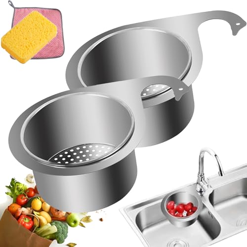 Siebkorb aus Edelstahl in Schwanenform für die Spüle, Abnehmbare Sieb Für Spülbecken, Hängendes Spülbecken Sieb für Küche, Edelstahl Schwanen Siebkorb Spüle, Abflusskorb Spüle (A-2 Stuck) von Camic