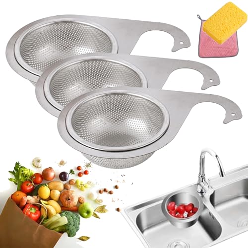Siebkorb aus Edelstahl in Schwanenform für die Spüle, Abnehmbare Sieb Für Spülbecken, Hängendes Spülbecken Sieb für Küche, Edelstahl Schwanen Siebkorb Spüle, Abflusskorb Spüle (B-3 Stuck) von Camic