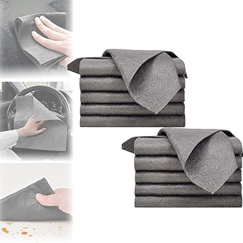 Thickened Magic Cleaning Cloth,Magic Cleaning Cloth,Sonorou Cleaning Cloth,Streak Free Reusable Microfiber Cleaning Rags,for Glass Windows Cleaning (10 pcs-Grey,11.81 * 11.81 Inch) von Camic
