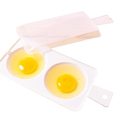 Camidy Egg Poacher, Plastic Microwave Double Egg Poacher, Microwave Oven Egg Steamer Kitchen Cooking Gadgets von Camidy