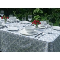 Block Gedruckte Tischdecke - Handblock Gedruckt, Baumwolle, Maschinenwäsche, Rechteck Blaue Baum Design Block Gedruckte Tischdecke - Handblock Gedruckt, Baumwolle, Maschinenwäsche, Rechteck Blaue Baum Design von CamillaCostello