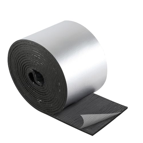 Dämmmatte Auto, 10mm Dämmmatte Selbstklebend, Isoliermatte Selbstklebend, Isolierung Matte, Schallschutz Isoliermatte, Hitzeschutzmatte, Schalldämmung Auto, Feuerfest, Wasserdicht 200x25cm 0,5m² von Camiraft
