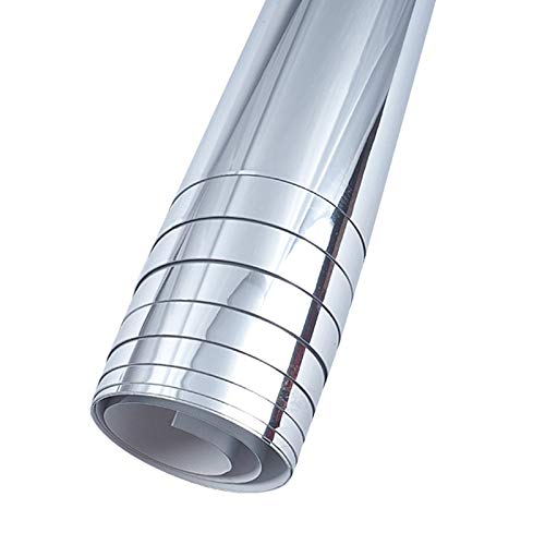 Camister -Wandaufkleber, rechteckig, selbstklebend, für hohe Möbel, Spiegelfolie, 50 x 50 cm von Camister