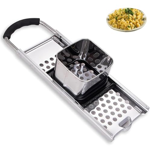 Spätzlehobel, Spätzlereibe, Spätzlesieb Edelstahl, Spätzlepresse mit Gummigriff, Spätzle Spätzlebrett Reibe Hobel Rostfrei für Herkömmliche Töpfe bis 30CM Spätzlehobel, Spätzlereibe, Spätzlesieb Edelstahl, Spätzlepresse mit Gummigriff, Spätzle Spätzlebrett Reibe Hobel Rostfrei für Herkömmliche Töpfe bis 30CM von Camkum
