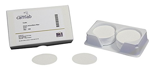 Camlab 1171244 Glas-Mikrofaser-Filterpapier, Grad 263, Durchmesser 42,5 mm, 100 Stück von Camlab