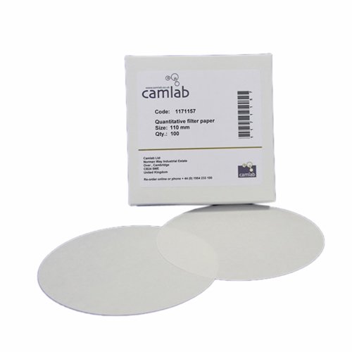 camlab 1171160 Klasse 13 [40] Quantitative Filter Papier, mittel Filterung, ashless, 185 mm Durchmesser (100 Stück) von Camlab