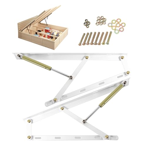 Cammeciso Hebemechanismus FüR Schwere BettkäSten,Pneumatische BetthebestüTzen,Knick Und Bruchfest,FüR Schlafsofas,KleiderschräNke Und Chaiselongues Mit BettkäSten von Cammeciso