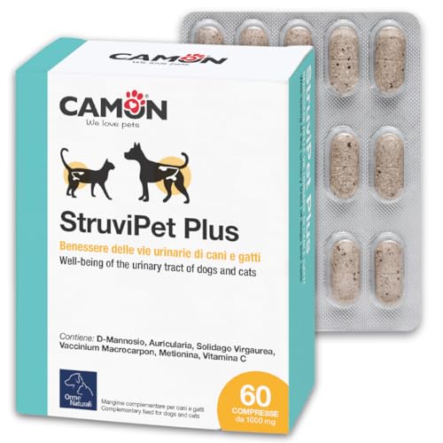 CAMON | StruviPet Plus, diätetisches Ergänzungsfuttermittel für Hunde und Katzen für das Wohlbefinden der Harnwege, 60 Tabletten à 1 g CAMON | StruviPet Plus, diätetisches Ergänzungsfuttermittel für Hunde und Katzen für das Wohlbefinden der Harnwege, 60 Tabletten à 1 g von CAMON